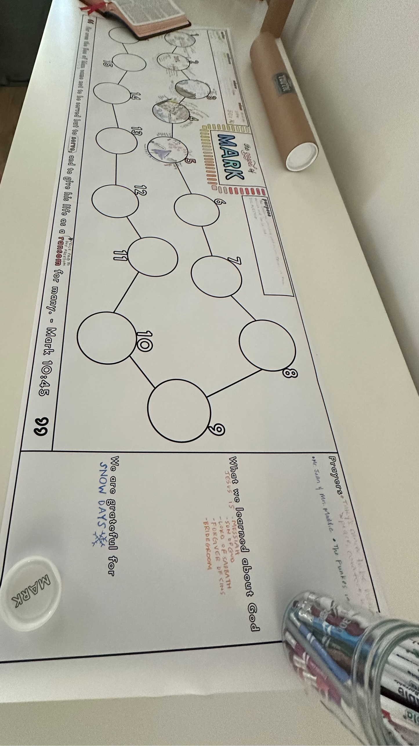 Bible coloring banner, quiet time, gratitude, prayer